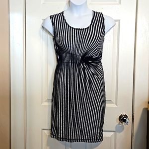 Studio M, blue, striped, sleeveless, dress.  Size S